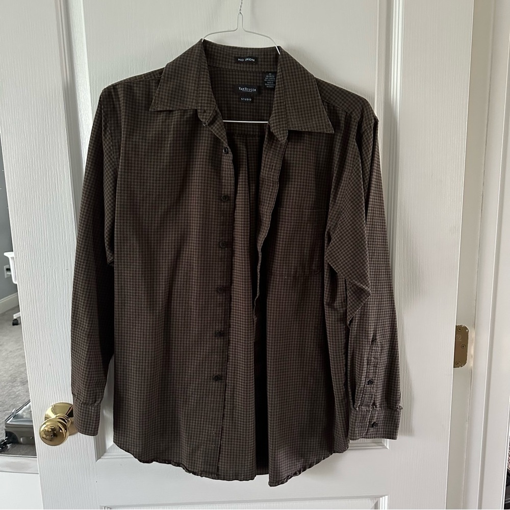 Mens Brown Dress Shirt